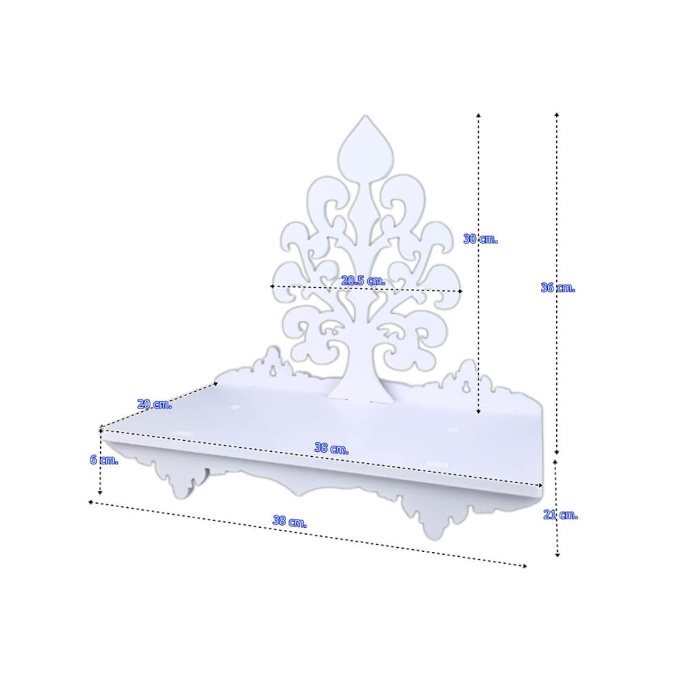 หิ้งพระตั้งโต๊ะ KAF รุ่น MN03 ลายต้นโพธิ์ฉลุ_4