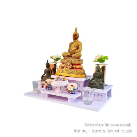 โต๊ะหมู่บูชาพระสไตล์มินิมอล KAF รุ่น NEW-TM02XL ฉลุลายโมเดิร์น_7