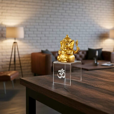 ชั้นวางพระพิฆเนศ KAF รุ่น PK01-AC ลายโอม อะคริลิคใส ขนาดเล็ก_1