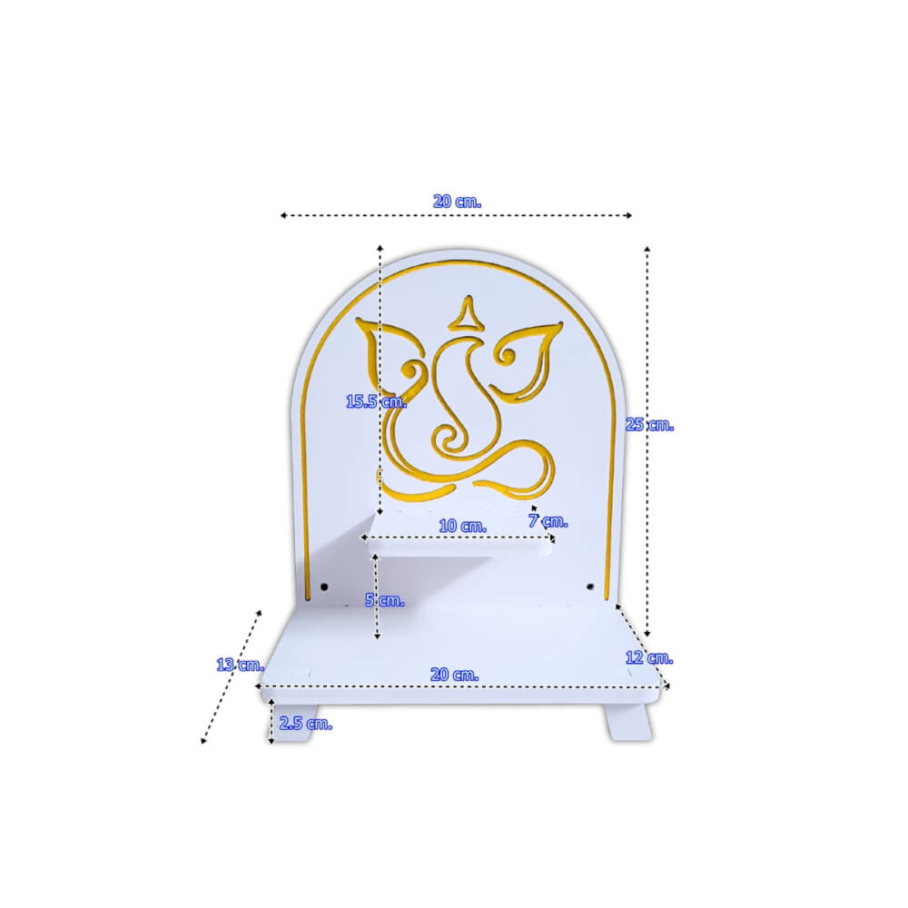 หิ้งพระพิฆเนศตั้งโต๊ะและติดผนัง KAF รุ่น PKS ลายอินเดีย