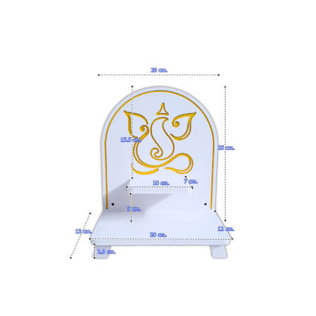 หิ้งพระพิฆเนศตั้งโต๊ะและติดผนัง KAF รุ่น PKS ลายอินเดีย_4