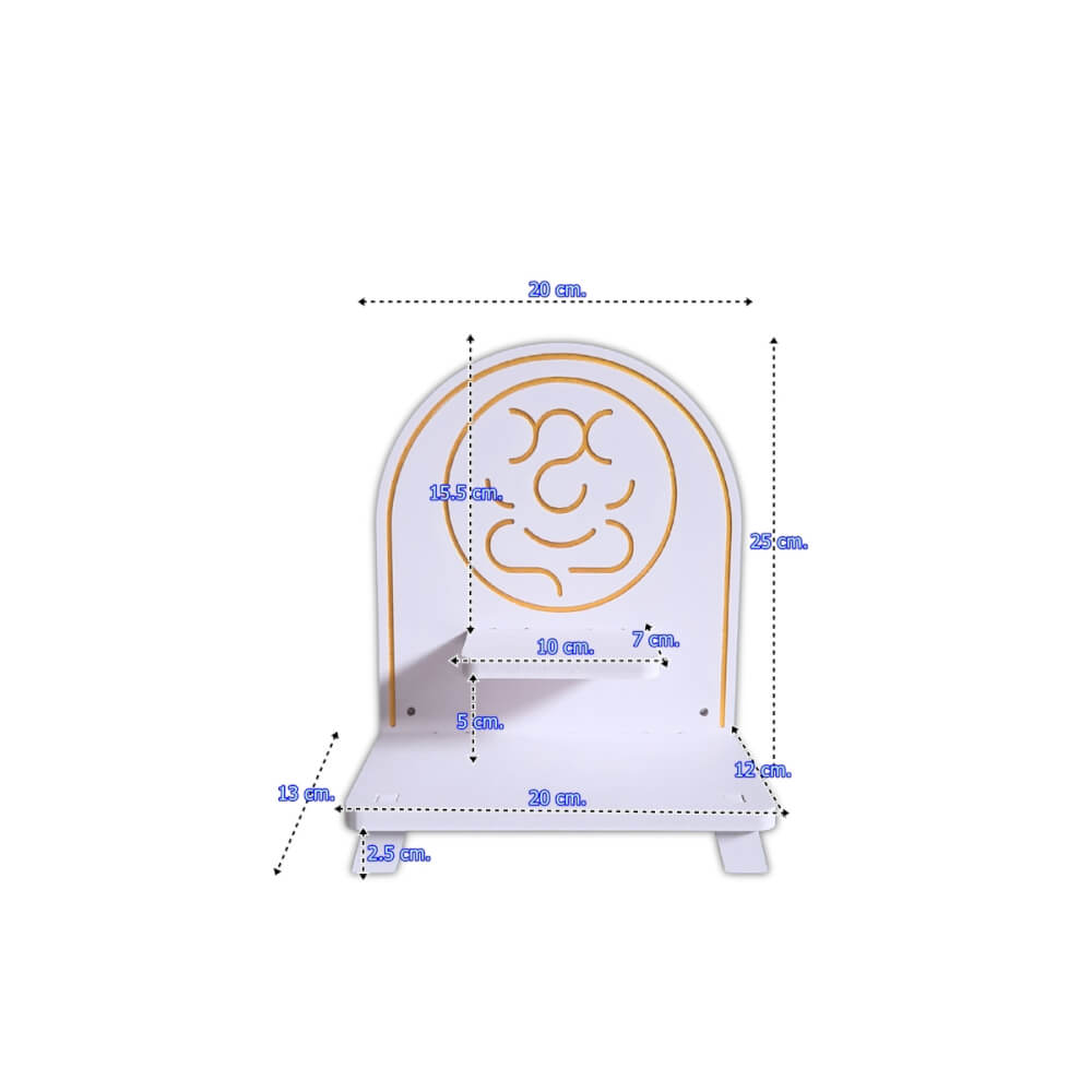 หิ้งพระพิฆเนศ KAF รุ่น PKS ลายกลมมินิมอล ตั้งโต๊ะ&ndash;ติดผนังได้