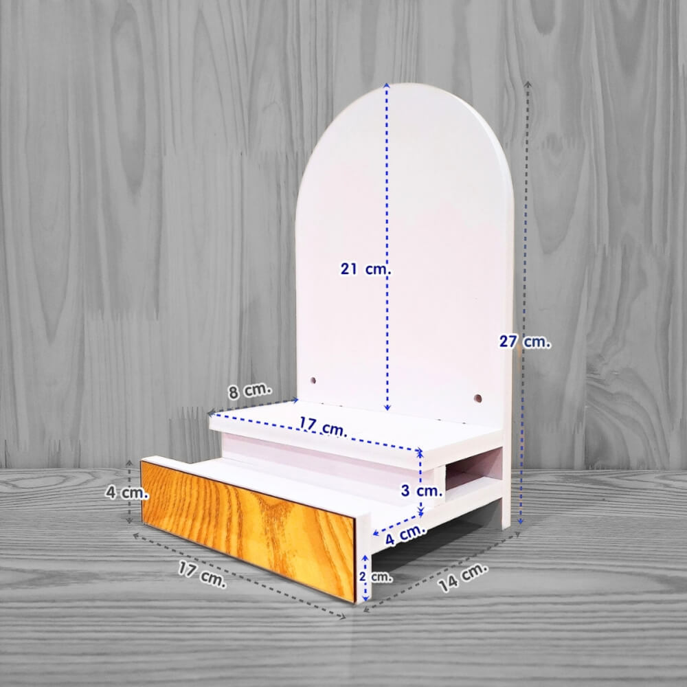 หิ้งพระมินิมอลตั้งโต๊ะและติดผนังได้ KAF รุ่น Q3 ขนาดกะทัดรัด