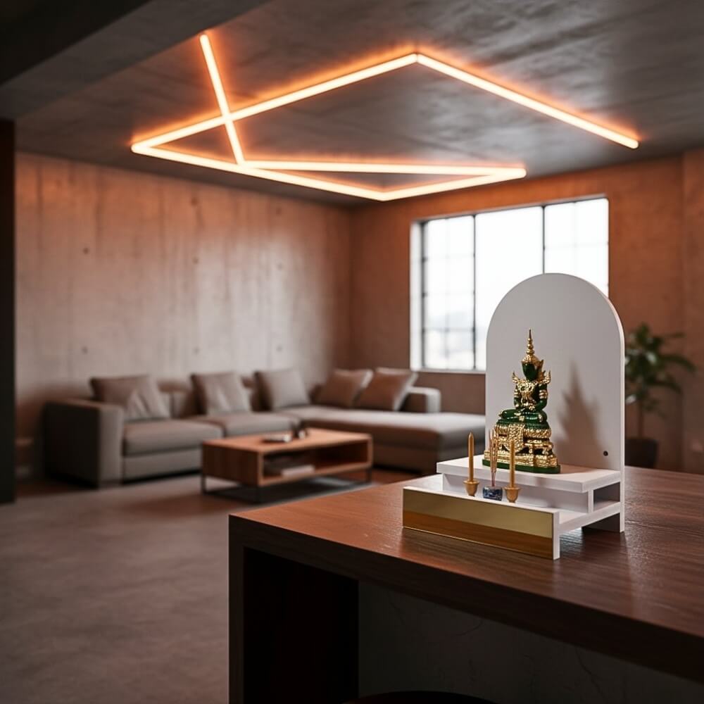 หิ้งพระมินิมอลตั้งโต๊ะและติดผนังได้ KAF รุ่น Q3 ขนาดกะทัดรัด