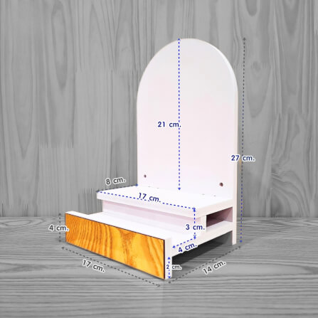 หิ้งพระมินิมอลตั้งโต๊ะและติดผนังได้ KAF รุ่น Q3 ขนาดกะทัดรัด_2