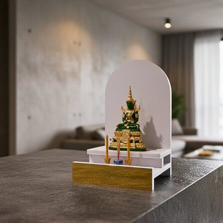 หิ้งพระมินิมอลตั้งโต๊ะและติดผนังได้ KAF รุ่น Q3 ขนาดกะทัดรัด_6