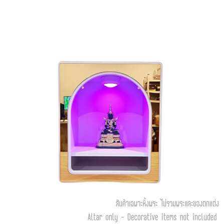 หิ้งพระมินิมอล KAF รุ่น Q4 ซุ้มโค้ง พร้อมไฟเปลี่ยนสีได้ด้วยรีโมท_3