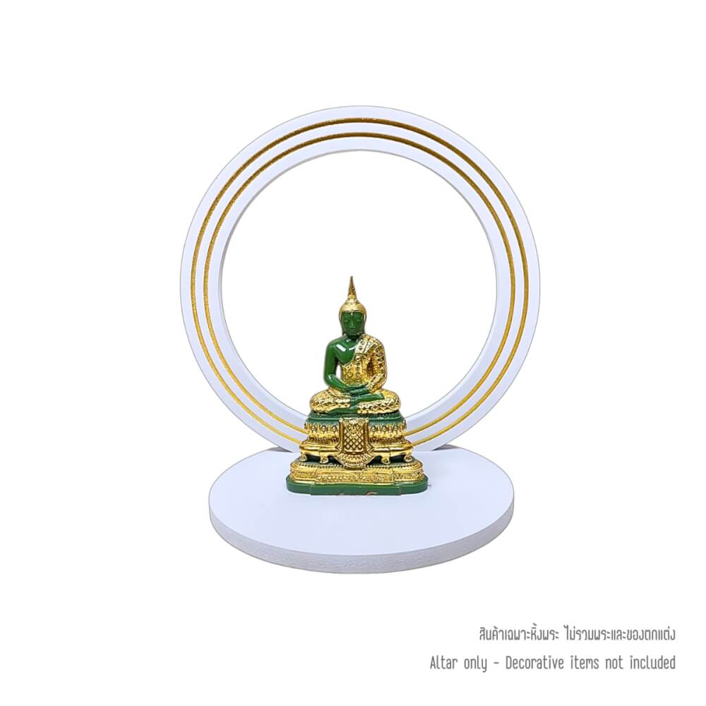 หิ้งพระตั้งโต๊ะ KAF รุ่น SUN01 รัศมีวงกลม ลายทอง