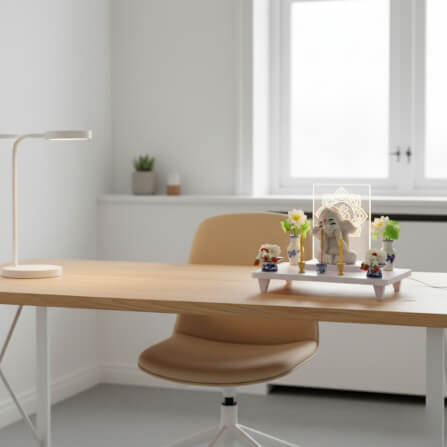 หิ้งพระมีไฟ KAF รุ่น TM-LIGHT01 ลายโอม_2