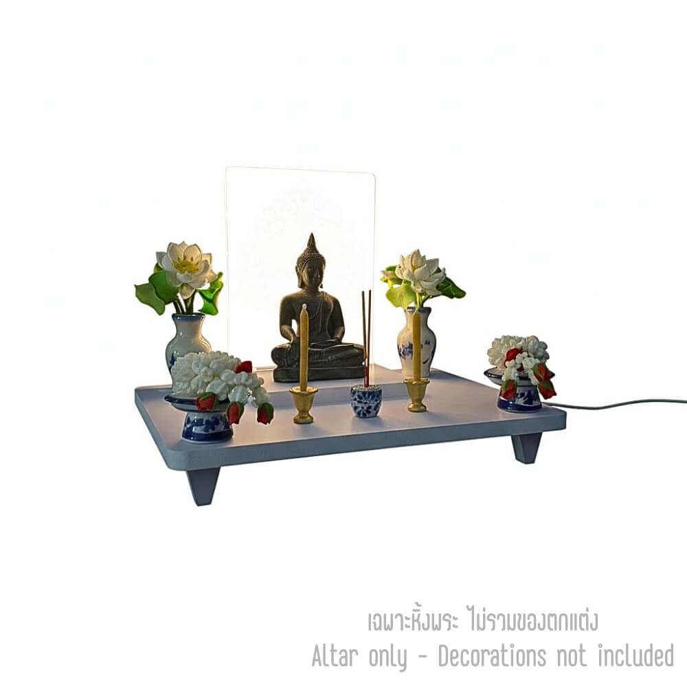 หิ้งพระมีไฟ KAF รุ่น TM-LIGHT01 ลายต้นโพธิ์