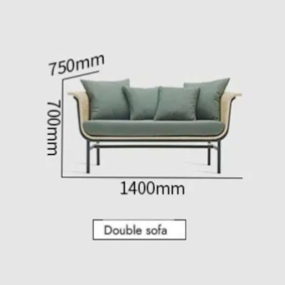 โซฟา 3 ที่นั่ง BUNISE รุ่น AMALFI ขนาด 200&times;75&times;70 ซม. สีเขียว