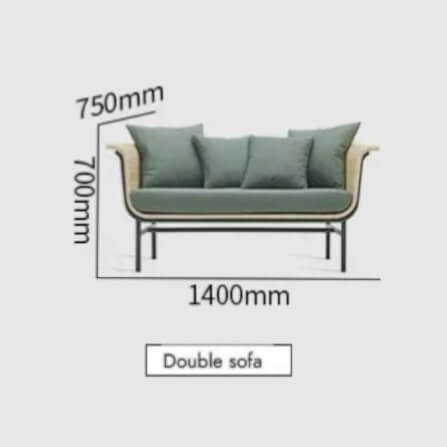 โซฟา 3 ที่นั่ง BUNISE รุ่น AMALFI ขนาด 200×75×70 ซม. สีเขียว_1