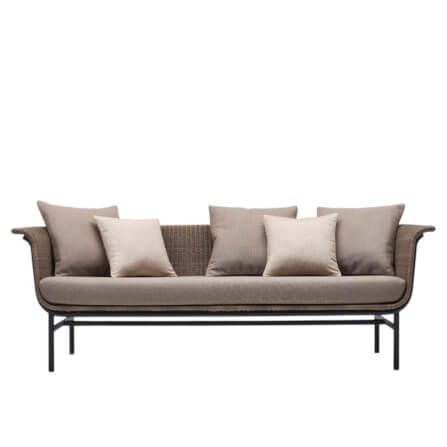โซฟาสนาม 3 ที่นั่ง BUNISE รุ่น AMALFI ขนาด 200×75×70 ซม. สีน้ำตาล_0
