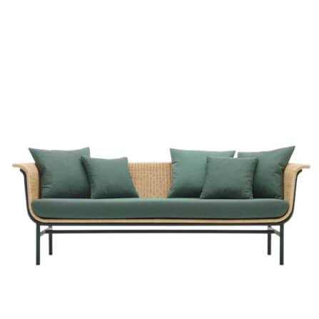 โซฟา 3 ที่นั่ง BUNISE รุ่น AMALFI ขนาด 200×75×70 ซม. สีเขียว_0