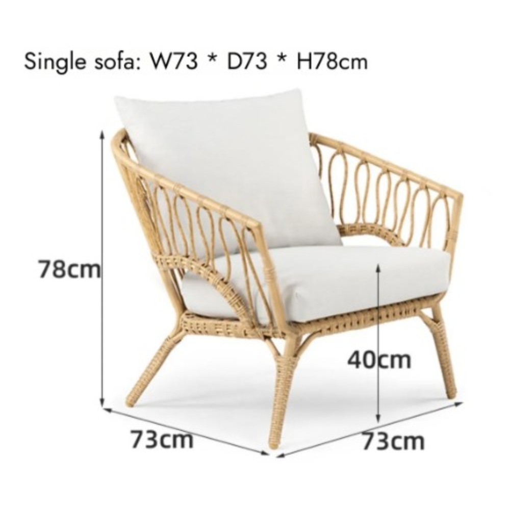 โซฟาหวาย PE BUNISE รุ่น LUCARA ขนาด 73×73×78 ซม. สีขาว_1