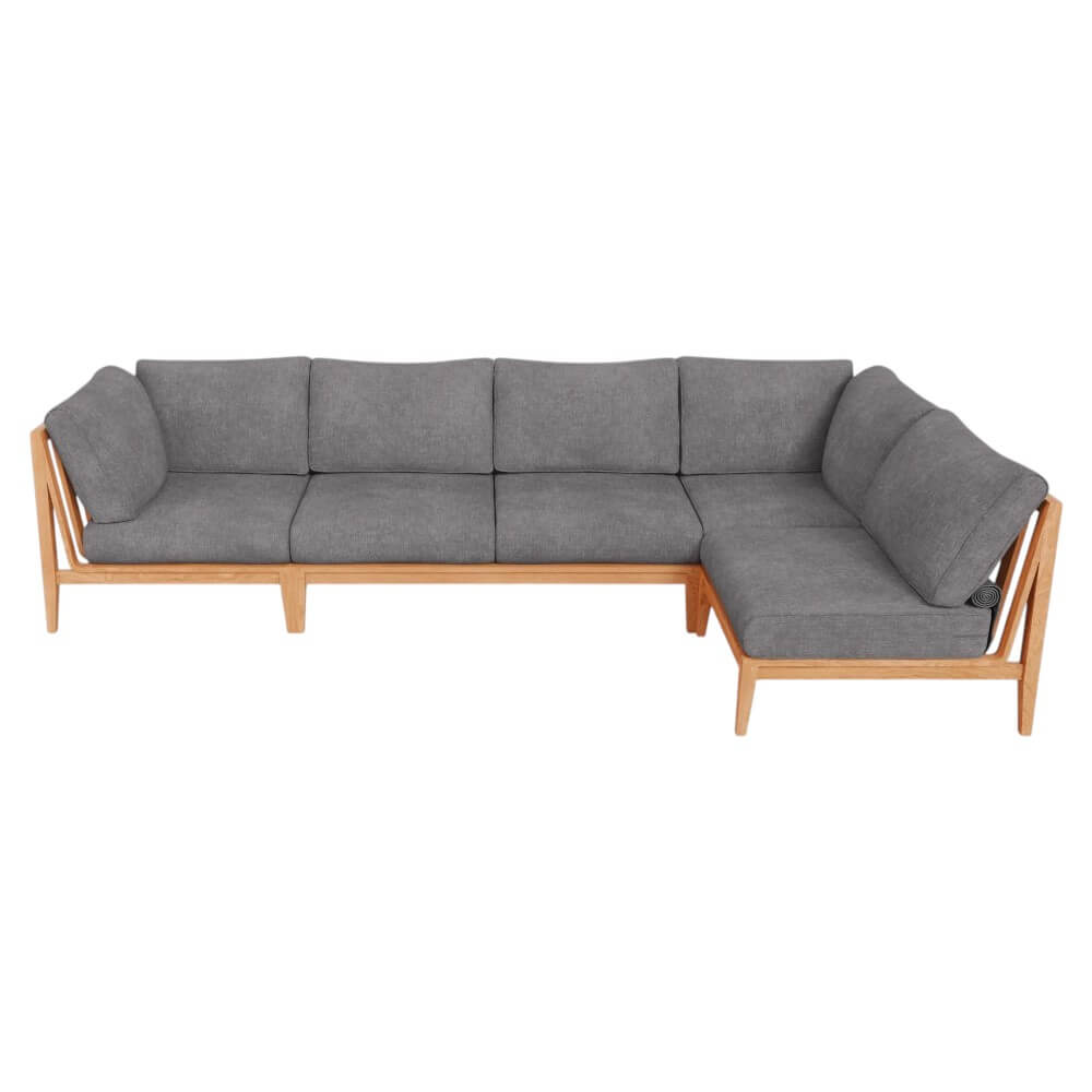 โซฟาสนาม 6 ที่นั่ง ตัว L BUNISE รุ่น OT02 ขนาด 322×163×74 ซม. สีเทากรวด_3