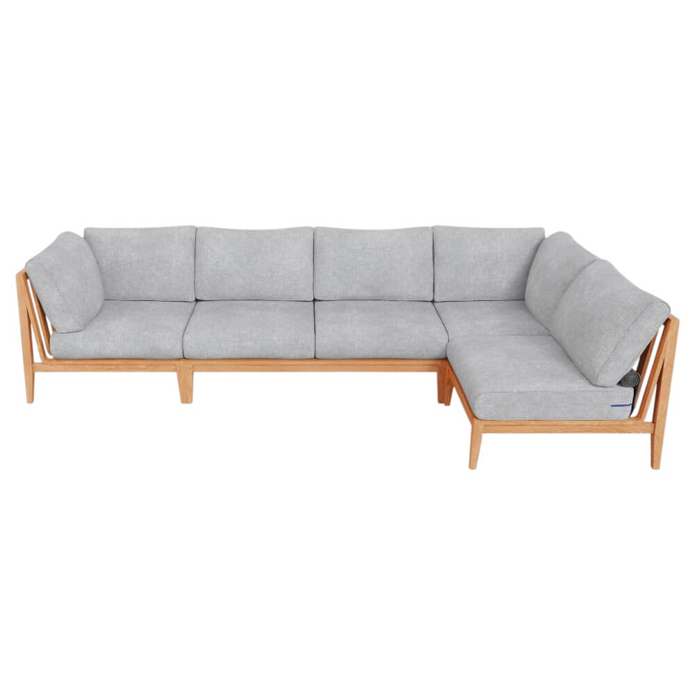 โซฟาสนาม 6 ที่นั่ง ตัว L BUNISE รุ่น OT02 ขนาด 322×163×74 ซม. สีเทาหมอก_6