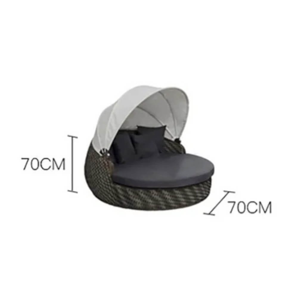 เตียงพักผ่อน BUNISE รุ่น P3403 ขนาด 70&times;70&times;70 ซม. สีน้ำตาล