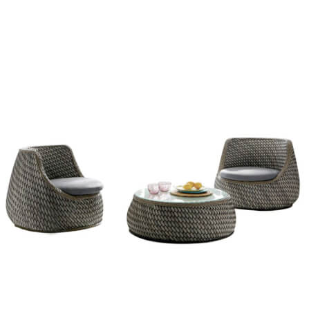 โต๊ะกลางกลม หวายเทียม BUNISE รุ่น P3403 ขนาด 98×98×33 ซม. สีน้ำตาล_7