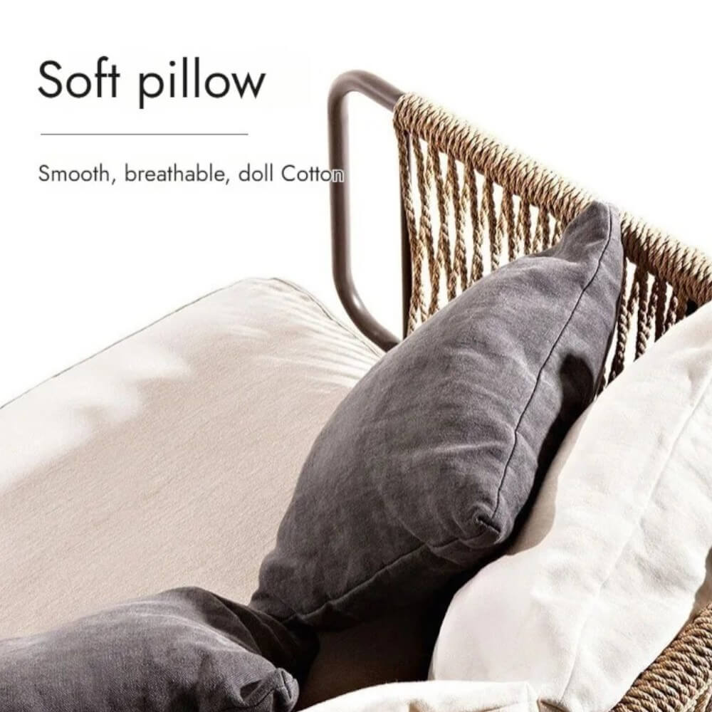 โซฟาสนาม 2 ที่นั่ง BUNISE รุ่น SUNLIT ขนาด 135×75×75 ซม. สี APRICOT_10