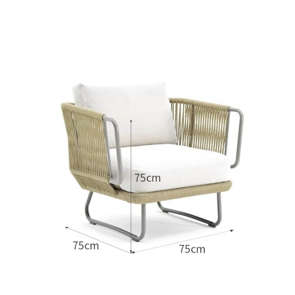 โซฟาสนาม 1 ที่นั่ง BUNISE รุ่น SUNLIT ขนาด 75&times;75&times;75 ซม. สี APRICOT