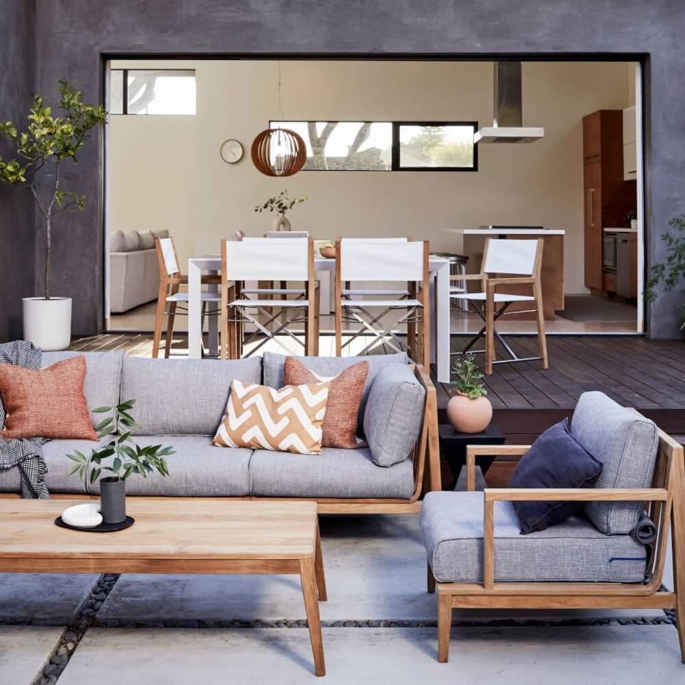 โซฟาสนาม 1 ที่นั่ง BUNISE รุ่น  OT08 ขนาด 71&times;87&times;74 ซม. สีเทาหมอก