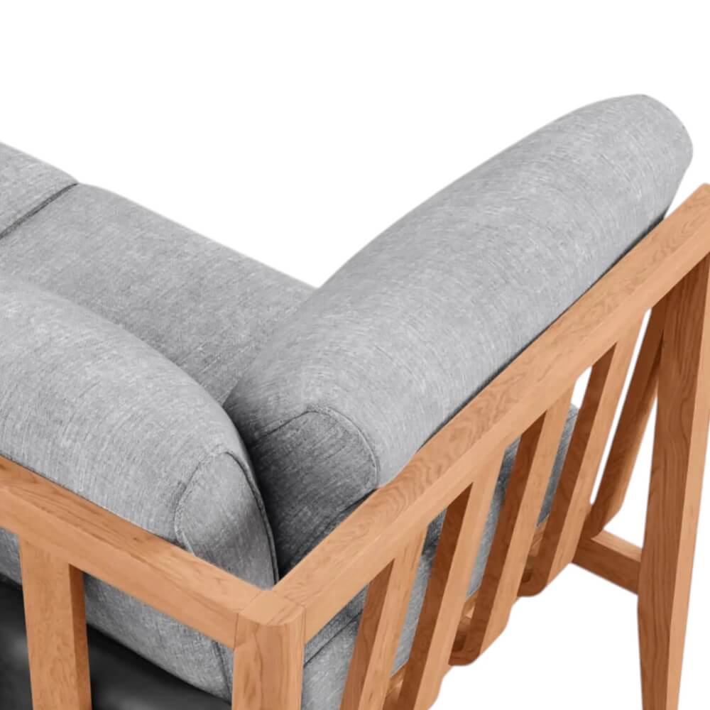 โซฟาสนาม 1 ที่นั่ง BUNISE รุ่น  OT08 ขนาด 71&times;87&times;74 ซม. สีเทาหมอก