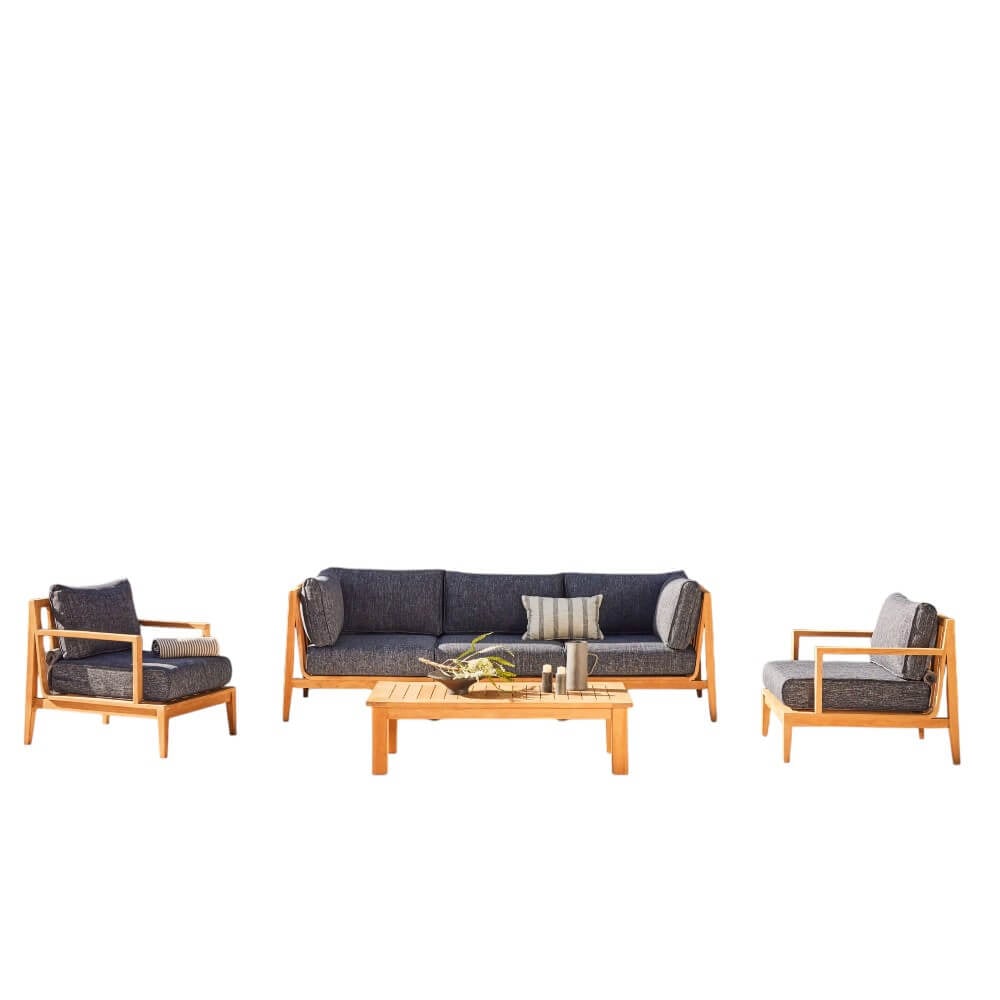 โซฟาสนาม 1 ที่นั่ง BUNISE รุ่น OT08 ขนาด 71&times;87&times;74 ซม. สีน้ำเงินทะเล