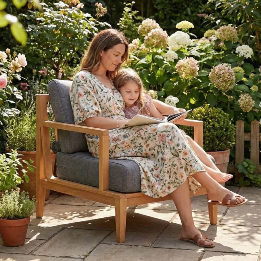 โซฟาสนาม 1 ที่นั่ง BUNISE รุ่น OT08 ขนาด 71&times;87&times;74 ซม. สีเทาหินกรวด