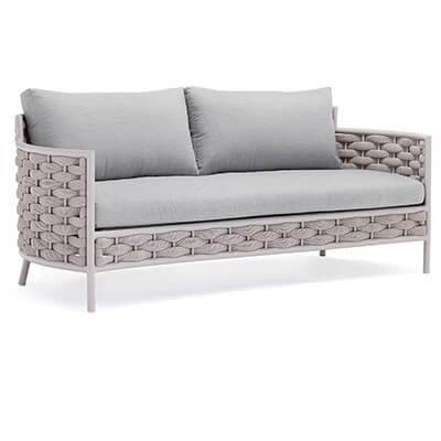 โซฟาสนาม 3 ที่นั่ง BUNISE รุ่น P56 ขนาด 190×83×83 ซม. สีเทา_0