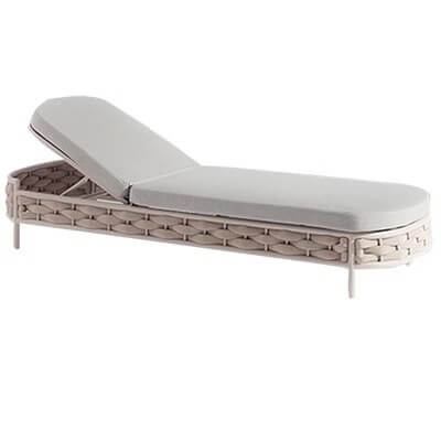 เตียงริมสระ BUNISE รุ่น P56 ขนาด 205&times;72&times;37 ซม. สีเทา