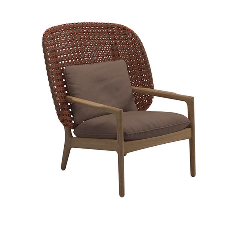 เก้าอี้หวายเทียม BUNISE รุ่น MARAIS ขนาด 75×75×90 ซม. สีน้ำตาล (พนักพิงสูง)_0