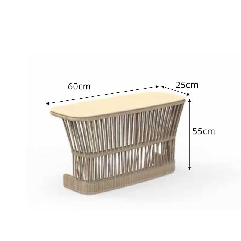 โต๊ะข้าง BUNISE รุ่น RAVELLO ขนาด 60&times;25&times;55 ซม. สีแอปริคอท