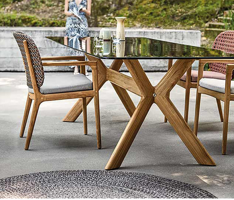 เก้าอี้สนาม BUNISE รุ่น MARAIS ขนาด 75&times;75&times;82 ซม. สีน้ำตาล (พนักพิงเตี้ย)