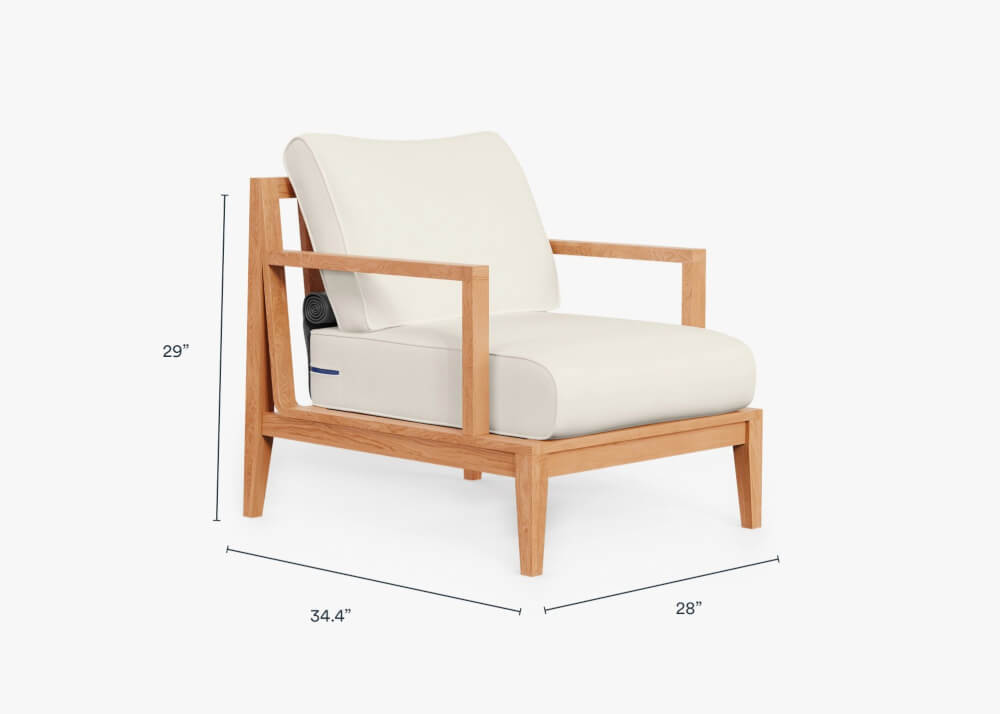 โซฟาสนาม 1 ที่นั่ง BUNISE รุ่น OT08 ขนาด 71×87×74 ซม. สีครีม_1