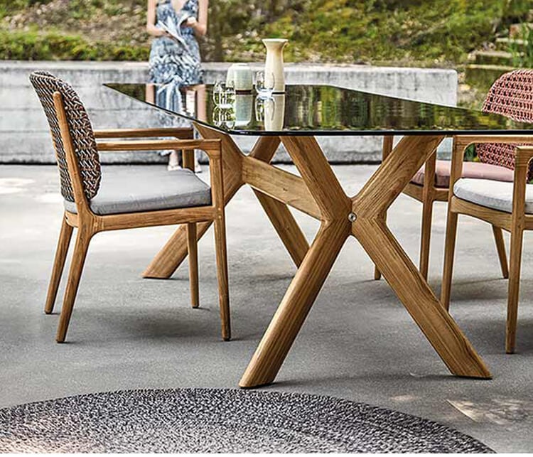 เก้าอี้หวายเทียม BUNISE รุ่น MARAIS ขนาด 75×75×90 ซม. สีน้ำตาล (พนักพิงสูง)_2