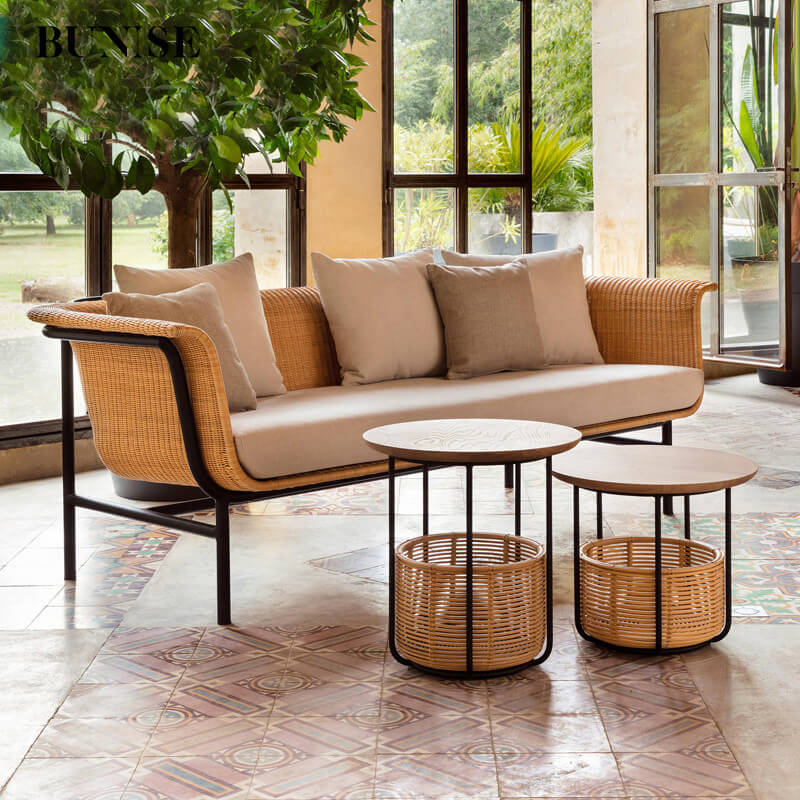 โซฟา 2 ที่นั่ง BUNISE รุ่น AMALFI ขนาด 140×75×70 ซม. สีน้ำตาล_2