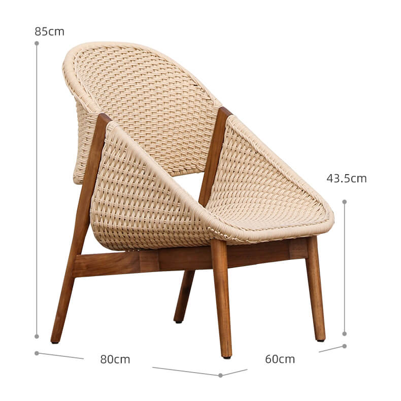 ชุดสนาม 1 ที่นั่ง BUNISE รุ่น P79 พร้อมโต๊ะ 45&times;45CM สีน้ำตาล