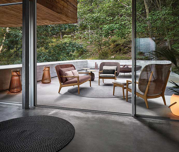 เก้าอี้สนาม BUNISE รุ่น MARAIS ขนาด 75&times;75&times;82 ซม. สีน้ำตาล (พนักพิงเตี้ย)