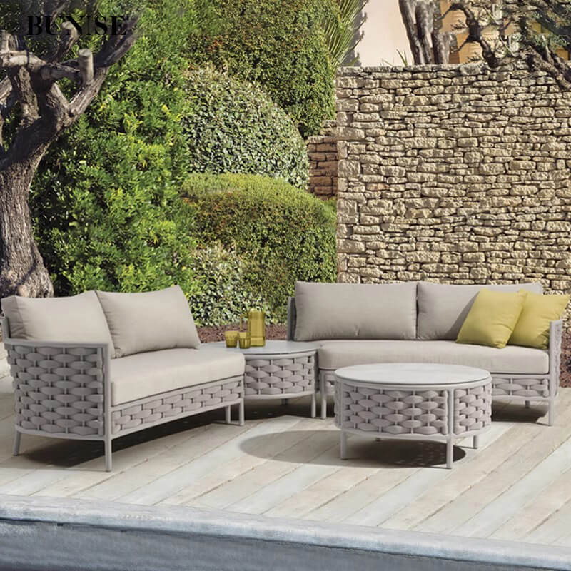 โซฟาสนาม 2 ที่นั่ง BUNISE รุ่น P56 ขนาด 153×83×83 ซม. สีเทา_3