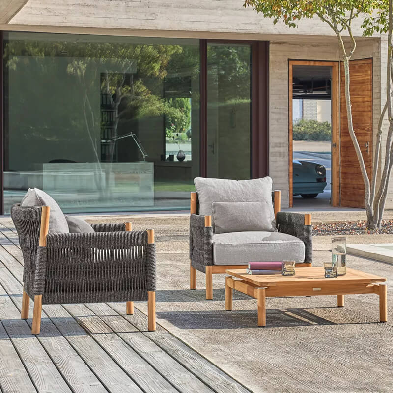 โต๊ะไม้สักเหลี่ยม รุ่น BUNISE CASSIS ขนาด 80&times;80&times;25 ซม. สีไม้