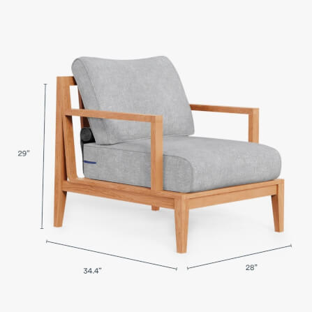 โซฟาสนาม 1 ที่นั่ง BUNISE รุ่น  OT08 ขนาด 71×87×74 ซม. สีเทาหมอก_1