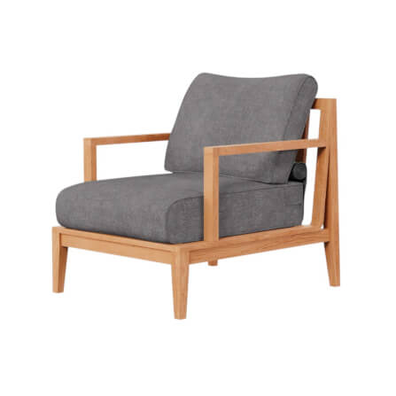 โซฟาสนาม 1 ที่นั่ง BUNISE รุ่น OT08 ขนาด 71×87×74 ซม. สีเทาหินกรวด_0