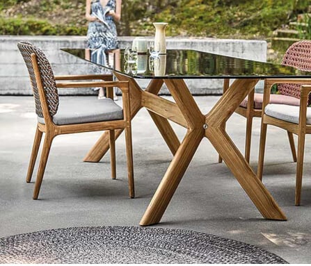 เก้าอี้สนาม BUNISE รุ่น MARAIS ขนาด 75×75×82 ซม. สีน้ำตาล (พนักพิงเตี้ย)_1