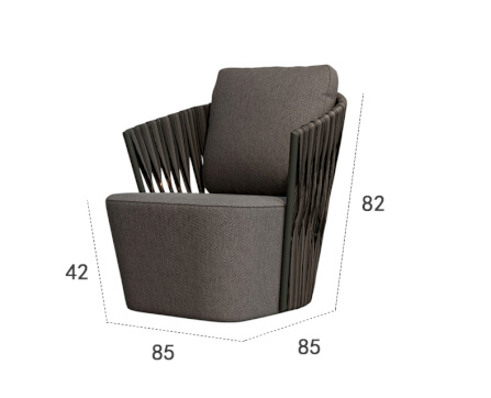 โซฟา 1 ที่นั่ง รุ่น CASCADE ขนาด 85×85×82 ซม. สีเทา_1