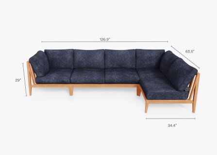 โซฟาสนาม 6 ที่นั่ง ตัว L BUNISE รุ่น OT02 ขนาด 322×163×74 ซม. สีกรมท่าทะเล_1