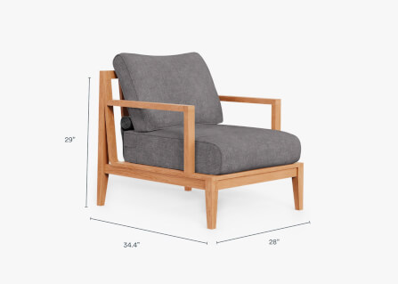 โซฟาสนาม 1 ที่นั่ง BUNISE รุ่น OT08 ขนาด 71×87×74 ซม. สีเทาหินกรวด_1