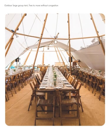 เต็นท์พีระมิดกลางแจ้ง BUNISE รุ่น P2418 แบบ TRIPLE-UNIT ขนาด 10 ม. สีน้ำตาล_1