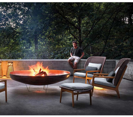 เก้าอี้สนาม BUNISE รุ่น MARAIS ขนาด 75×75×82 ซม. สีน้ำตาล (พนักพิงเตี้ย)_2