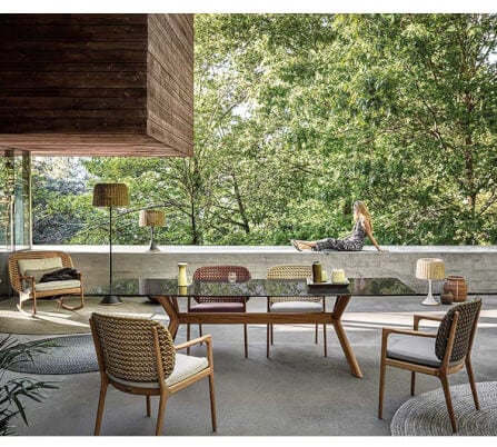 เก้าอี้สนาม BUNISE รุ่น MARAIS ขนาด 75×75×82 ซม. สีน้ำตาล (พนักพิงเตี้ย)_3